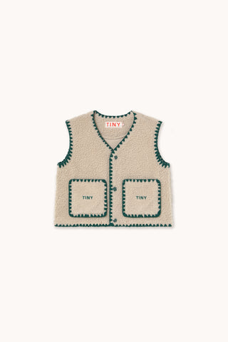 Stitched Sherpa Vest
