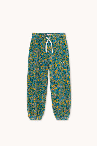 Flower Pattern Velvet Sweatpants
