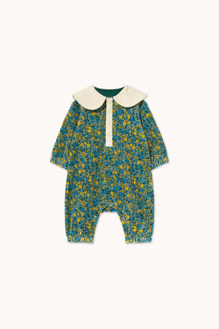 Velvet Flower Pattern One Piece
