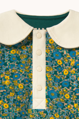 Velvet Flower Pattern One Piece
