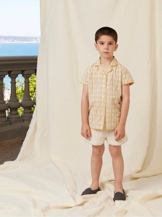 Hand Stitched Gio Shirt and Sky Shorts Set
