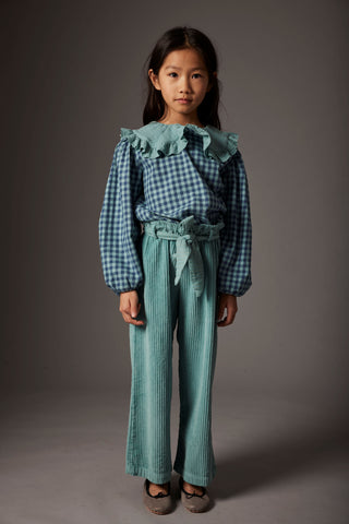 Artic Blue Wide Corduroy Pants
