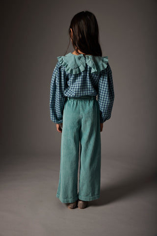 Artic Blue Wide Corduroy Pants

