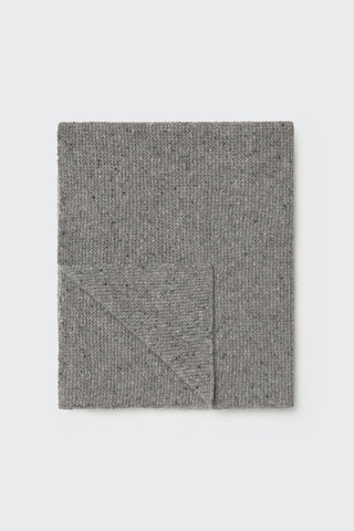 Grey Wool Knit Baby Blanket
