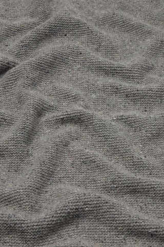 Grey Wool Knit Baby Blanket
