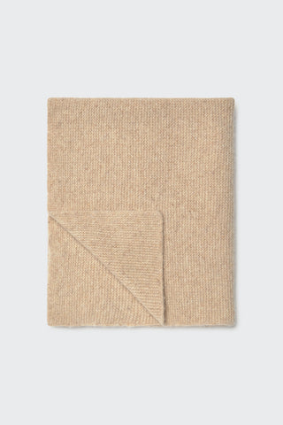 Stone Wool Knit Baby Blanket
