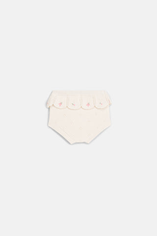 Mylia Knit Embroidered Scallop Set
