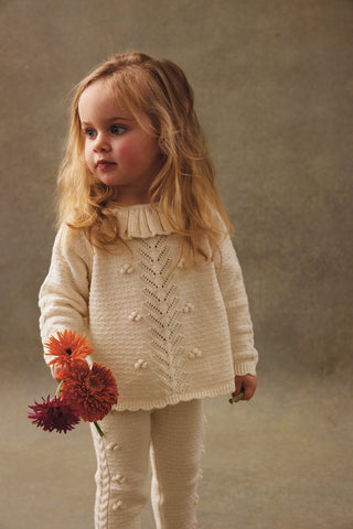Molda Cream Knit Leggings
