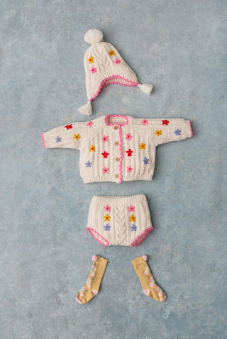 Mony Baby Knit Co ord Set in Cream
