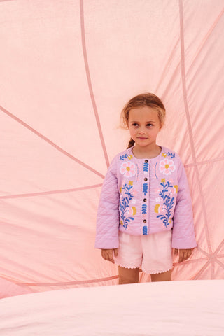 Orisha Embroidered Jacket in Viole
