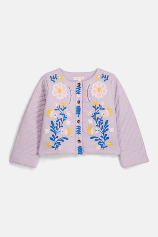 Orisha Embroidered Jacket in Viole
