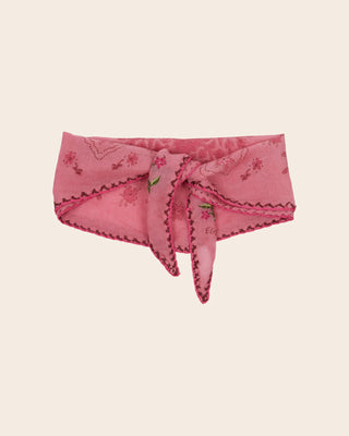 Daisy Rose Embroidered Tie Scarf
