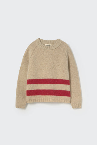 Red Tweed Tricot Sweater
