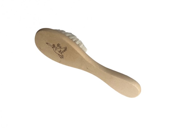 Soft Wooden Baby Brush with Logo