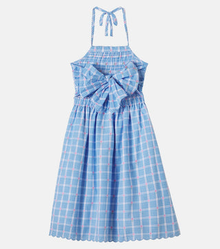 Ida Floral Check Halter Dress
