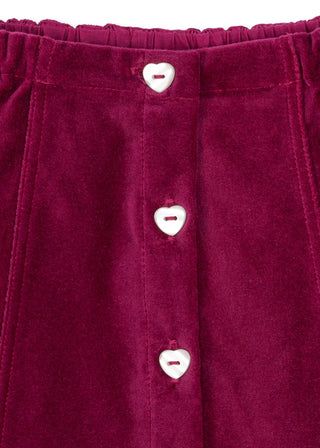 Sangria Velvet Barbara Skirt
