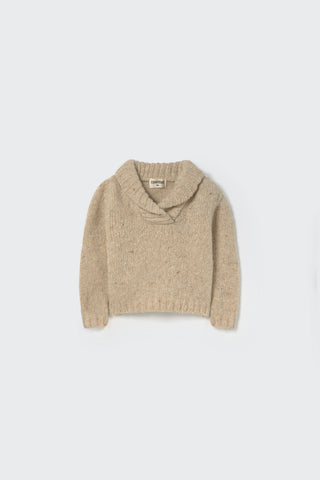 Tweed Tricot Collar Sweater
