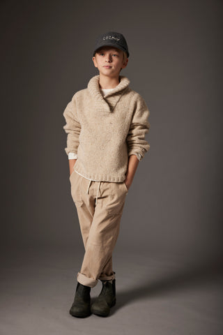 Tweed Tricot Collar Sweater
