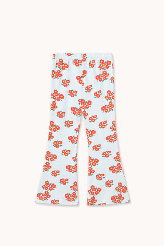 Blossoms Rib Pant in Ice Blue
