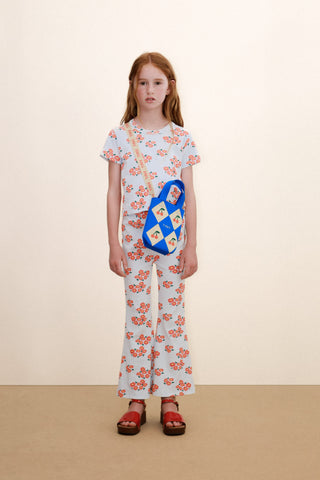 Blossoms Rib Tee in Ice Blue
