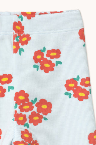 Blossoms Rib Baby Set in Ice Blue
