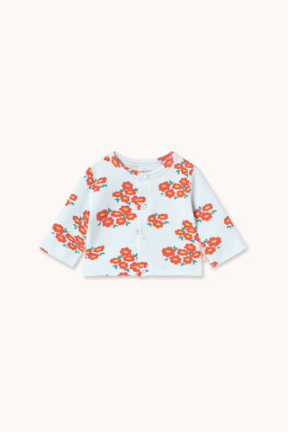 Blossoms Rib Baby Set in Ice Blue
