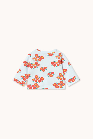 Blossoms Rib Baby Set in Ice Blue
