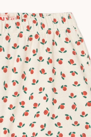 Tiny Roses Rib Kids Cardigan and Shorts Set
