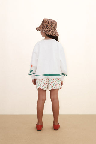 Tiny Roses Rib Kids Cardigan and Shorts Set
