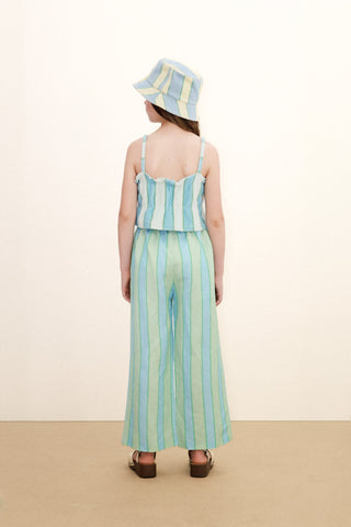 Retro Stripes Pant in Washed Emerald
