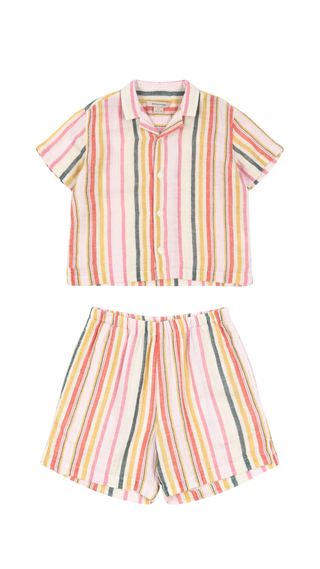 Malibu Stripe Venice Muslin Set
