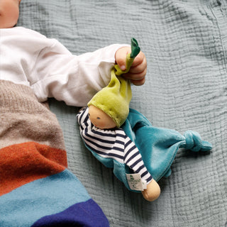 Waldorf Forest Elf Blanket Doll Green, Teal
