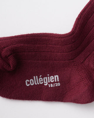 Bordeaux Delphine Socks with Pink Waxy Edge
