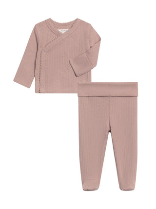 Wren Pointelle Kimono Set
