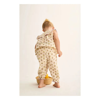 Indian Flower Print Baby Pants in Lavendar
