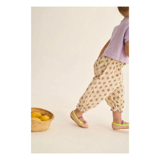 Indian Flower Print Baby Pants in Lavendar
