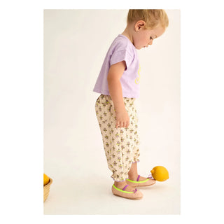 Indian Flower Print Baby Pants in Lavendar

