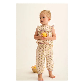 Indian Flower Print Baby Pants in Lavendar
