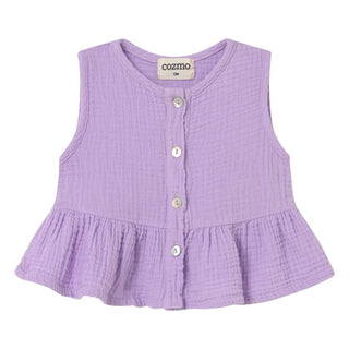 Posy Gauze Top in Lavendar
