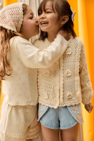 Chai Crocheted Knit Cardigan
