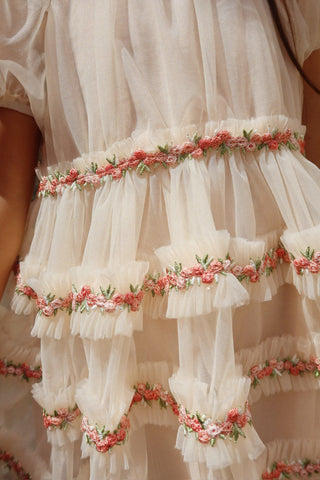 Joelle Buttercream Tiered Dress
