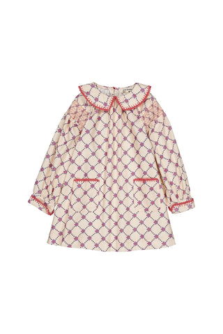 Floral Check Corduroy Martha Dress
