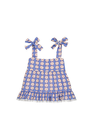Lucie Pomponette Blue Blouse
