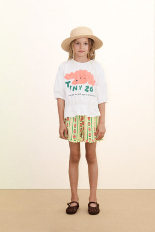 Rose Pattern Shorts in Dusty Yellow
