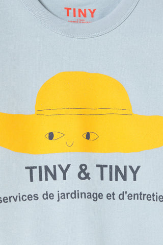 Tiny Hat Graphic Sweatshirt in Washed Blue
