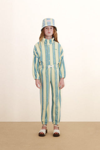 Retro Stripes Towel Mock neck Sweatshirt in Dusty Yellow
