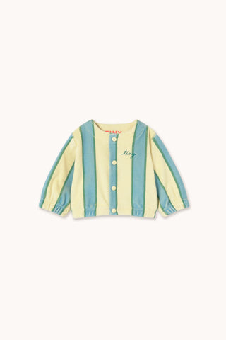 Retro Stripes Towel Baby Jacket in Dusty Yellow
