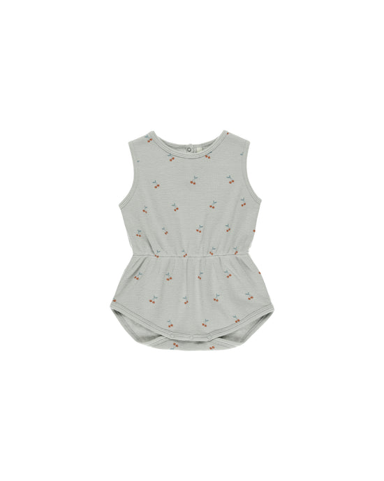 Waffle Cherry Print Playsuit