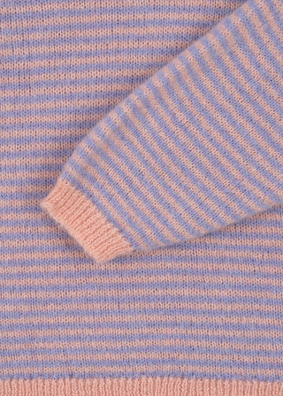 Purple + Pink Puff Knit Sweater

