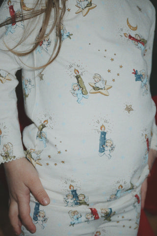 Lucia Cherub Candle Holiday Pajama Set
